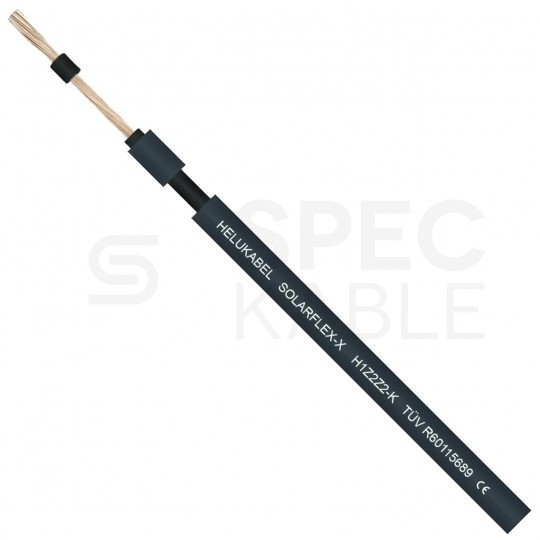 Kabel solarny ziemny SOLARFLEX-X H1Z2Z2-K 6mm2 jednożyłowy czarny 1,0/1,5kV zewnętrzny bezhalogenowy Dca linka Helukabel