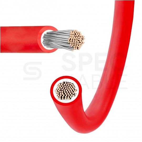 Kabel solarny ziemny SOLARFLEX-X H1Z2Z2-K 6mm2 jednożyłowy czerwony 1,0/1,5kV zewnętrzny bezhalogenowy TÜV VDE Dca linka Helukabel