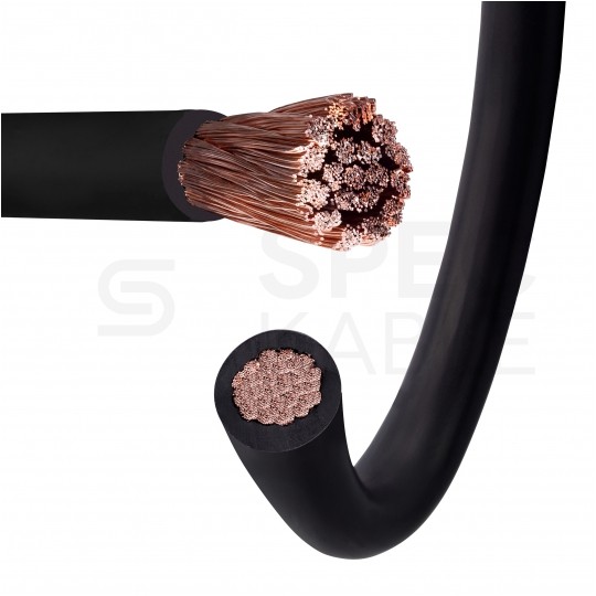 Kabel spawalniczy gumowy OnS / H01N2-D 35mm2 jednożyłowy czarny 100/100V zewnętrzny olejoodporny linka Elektrokabel