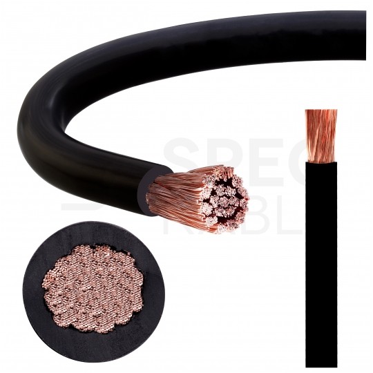 Kabel spawalniczy gumowy OnS / H01N2-D 95mm2 jednożyłowy czarny 100/100V zewnętrzny olejoodporny linka Elektrokabel