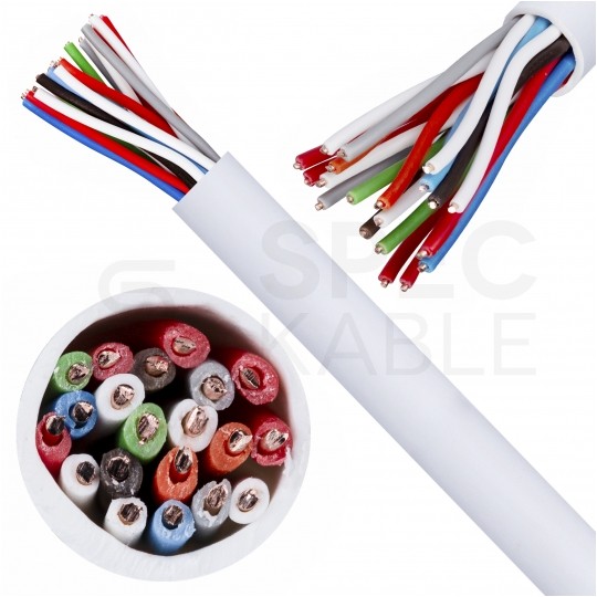 Kabel stacyjny parowany YTKSY 10x2x0,5mm2 biały 300V drut Elektrokabel