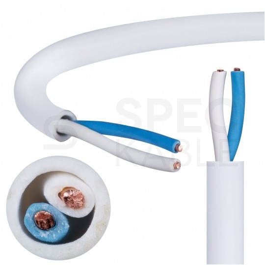 Kabel stacyjny parowany YTKSY 1x2x0,5mm2 biały 300V drut Elektrokabel