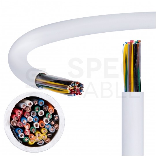 Kabel stacyjny parowany YTKSY 21x2x0,5mm2 biały 300V drut Bitner