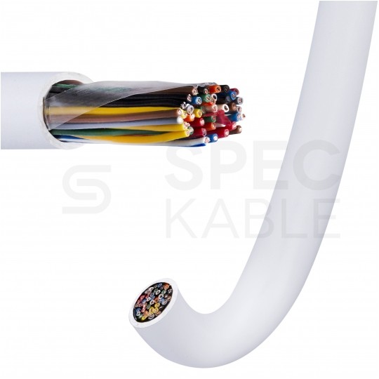 Kabel stacyjny parowany YTKSY 21x2x0,5mm2 biały 300V drut Bitner