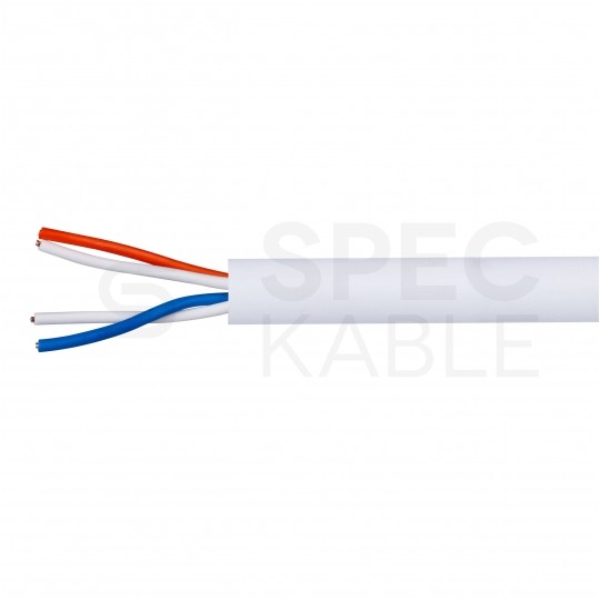 Kabel stacyjny parowany YTKSY 2x2x0,5mm2 biały 300V drut Elektrokabel