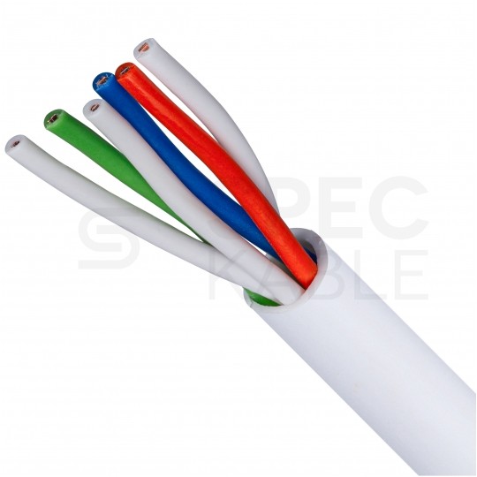 Kabel stacyjny parowany YTKSY 3x2x0,5mm2 biały 300V drut Elektrokabel