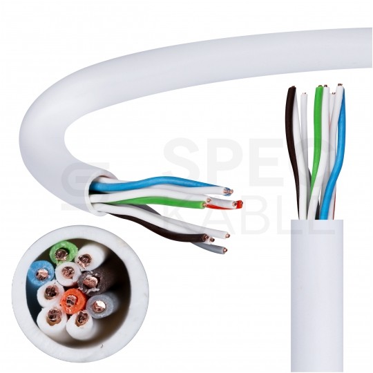 Kabel stacyjny parowany YTKSY 5x2x0,5mm2 biały 300V drut Elektrokabel