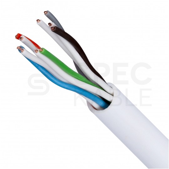 Kabel stacyjny parowany YTKSY 5x2x0,5mm2 biały 300V drut Elektrokabel