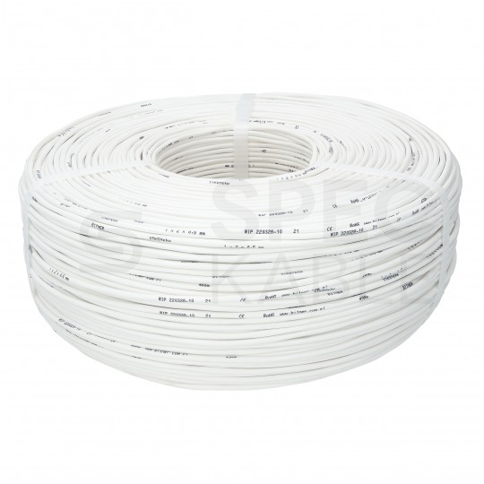 Kabel stacyjny parowany YTKSYekw 1x2x0,5mm2 biały 300V ekranowany drut Bitner