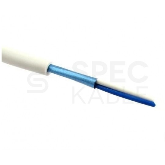 Kabel stacyjny parowany YTKSYekw 1x2x0,5mm2 biały 300V ekranowany drut Bitner