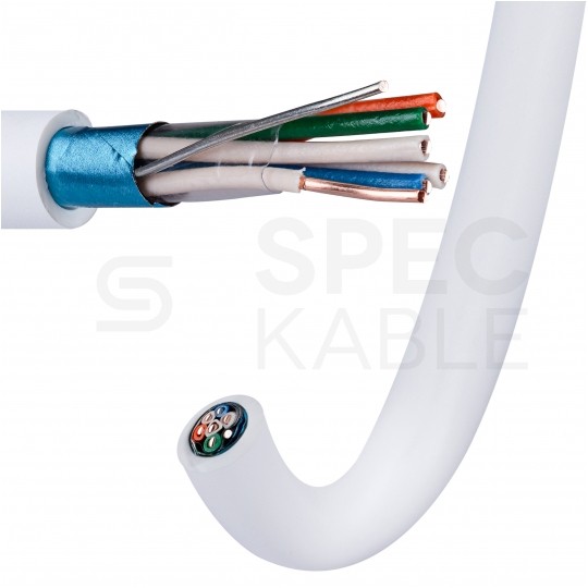 Kabel stacyjny parowany YTKSYekw 3x2x0,5mm2 biały 300V ekranowany drut Bitner