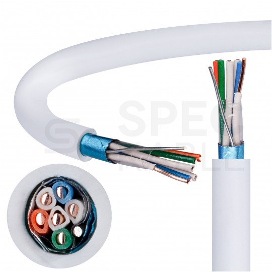 Kabel stacyjny parowany YTKSYekw 3x2x0,5mm2 biały 300V ekranowany drut Bitner