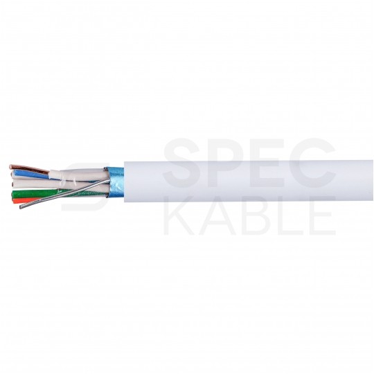 Kabel stacyjny parowany YTKSYekw 3x2x0,5mm2 biały 300V ekranowany drut Bitner