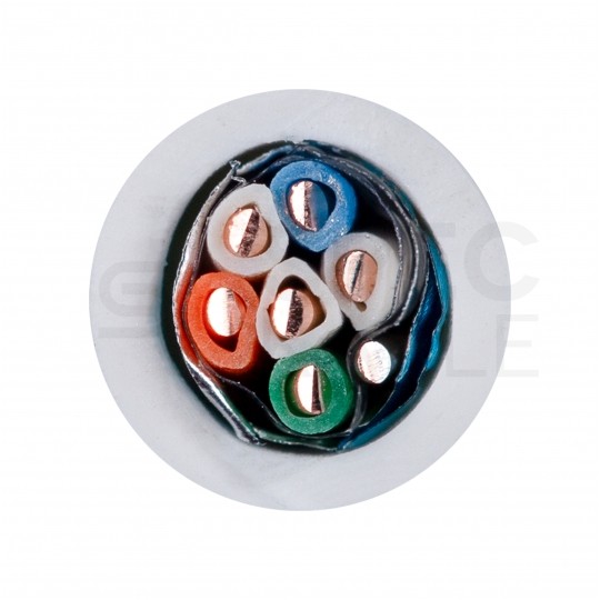 Kabel stacyjny parowany YTKSYekw 3x2x0,5mm2 biały 300V ekranowany drut Bitner