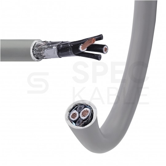 Kabel sterowniczy BiT 500 (St) CH 2x0,75mm2 szary 300/500V podwójnie ekranowany numerowany bezhalogenowy B2ca linka Bitner