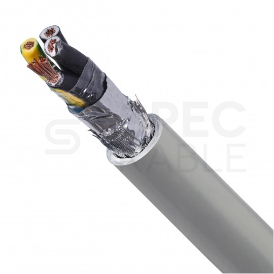 Kabel sterowniczy BiT 500 (St) CH 4x0,75mm2 szary 300/500V podwójnie ekranowany numerowany bezhalogenowy B2ca linka Bitner