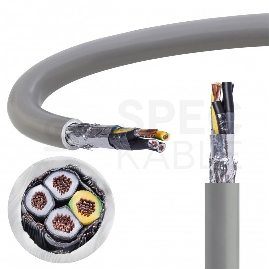 Kabel sterowniczy BiT 500 (St) CH 4x0,75mm2 szary 300/500V podwójnie ekranowany numerowany bezhalogenowy B2ca linka Bitner