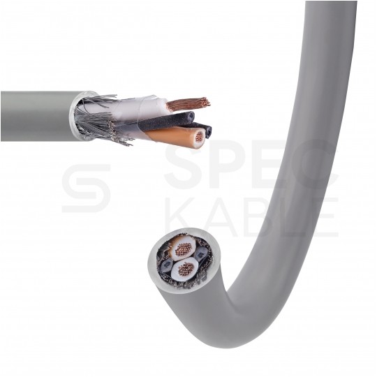 Kabel sterowniczy BiT LiHCH 2x1,5mm2 szary 300/300V ekranowany bezhalogenowy Dca linka Bitner