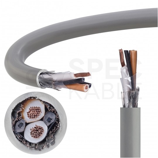 Kabel sterowniczy BiT LiHCH 2x1,5mm2 szary 300/300V ekranowany bezhalogenowy Dca linka Bitner