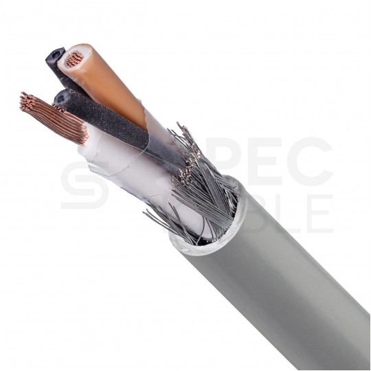 Kabel sterowniczy BiT LiHCH 2x1,5mm2 szary 300/300V ekranowany bezhalogenowy Dca linka Bitner