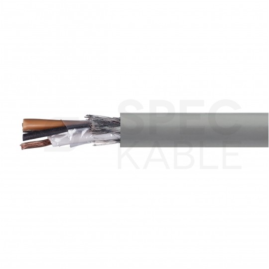 Kabel sterowniczy BiT LiHCH 2x1mm2 szary 300/300V ekranowany bezhalogenowy Dca linka Bitner