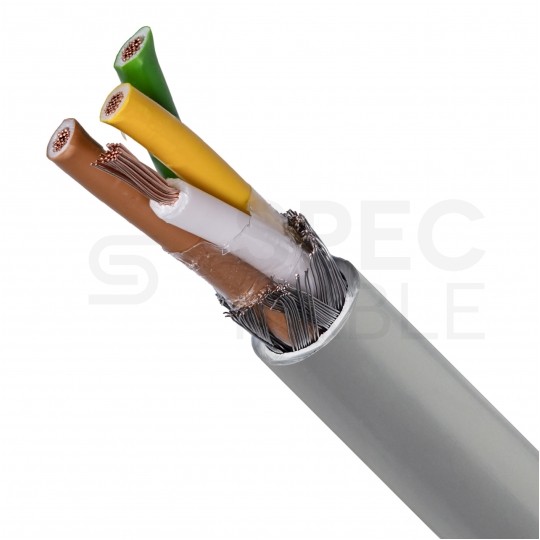 Kabel sterowniczy BiT LiHCH 4x0,75mm2 szary 300/300V ekranowany bezhalogenowy Dca linka Bitner