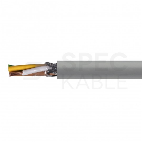 Kabel sterowniczy BiT LiHCH 4x0,75mm2 szary 300/300V ekranowany bezhalogenowy Dca linka Bitner