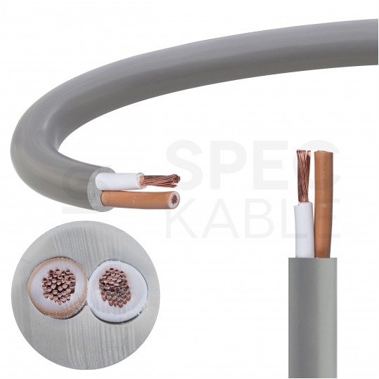 Kabel sterowniczy BiT LiHH 2x1mm2 szary 300/300V bezhalogenowy Dca linka Bitner