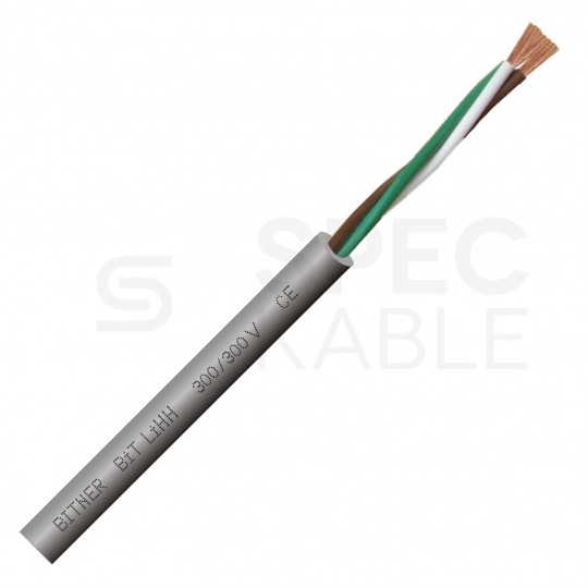 Kabel sterowniczy BiT LiHH 4x0,75mm2 szary 300/300V bezhalogenowy Dca linka Bitner