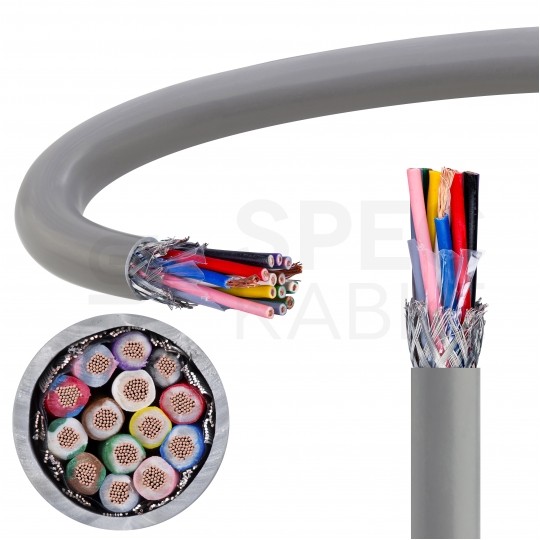 Kabel sterowniczy BiT LIYCY 14x1mm2 szary 300/300V ekranowany olejoodporny linka Bitner