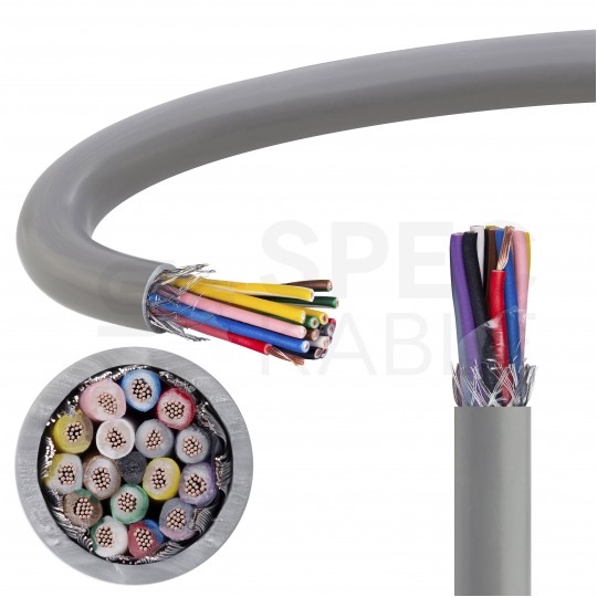Kabel sterowniczy BiT LIYCY 16x0,5mm2 szary 300/300V ekranowany olejoodporny linka Bitner