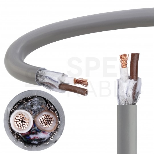 Kabel sterowniczy BiT LIYCY 2x0,75mm2 szary 300/300V ekranowany olejoodporny linka Bitner