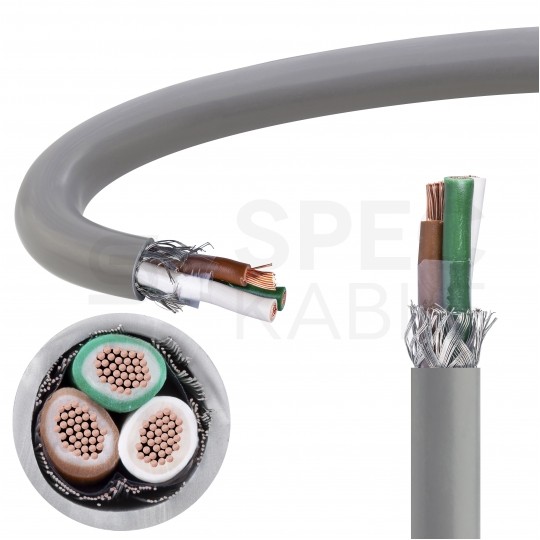 Kabel sterowniczy BiT LIYCY 3x0,75mm2 szary 300/300V ekranowany olejoodporny linka Bitner