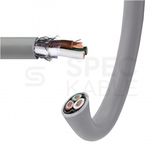 Kabel sterowniczy BiT LIYCY 3x1,5mm2 szary 300/300V ekranowany olejoodporny linka Bitner