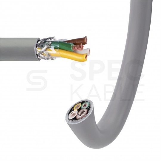 Kabel sterowniczy BiT LIYCY 4x0,5mm2 szary 300/300V ekranowany olejoodporny linka Bitner