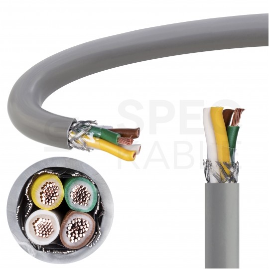 Kabel sterowniczy BiT LIYCY 4x1,5mm2 szary 300/300V ekranowany olejoodporny linka Bitner