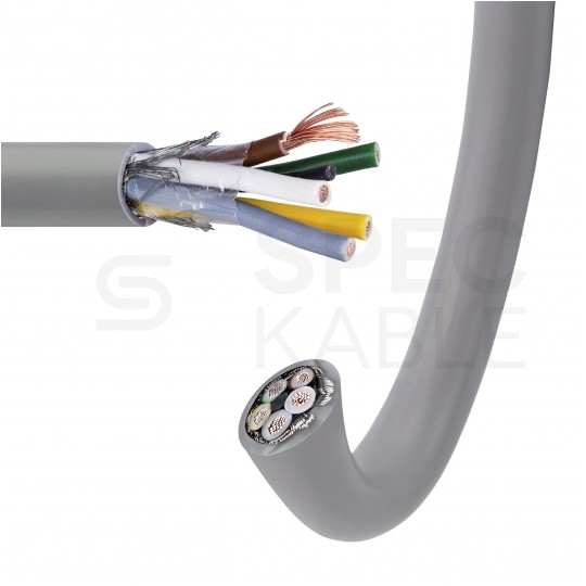 Kabel sterowniczy BiT LIYCY 5x0,5mm2 szary 300/300V ekranowany olejoodporny linka Bitner