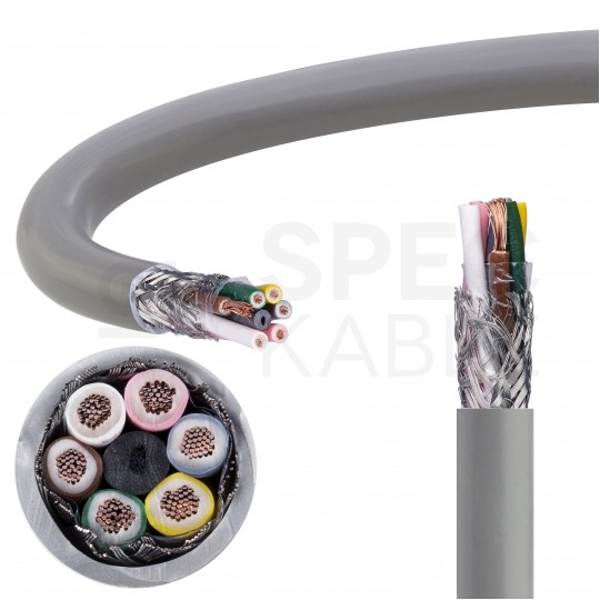 Kabel sterowniczy BiT LIYCY 6x0,5mm2 szary 300/300V ekranowany olejoodporny linka Bitner