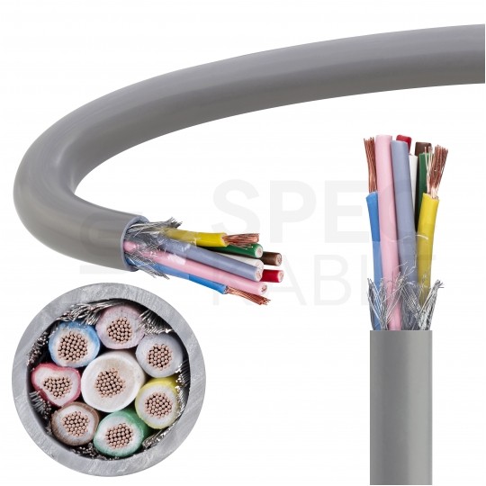 Kabel sterowniczy BiT LIYCY 8x1mm2 szary 300/300V ekranowany olejoodporny linka Bitner