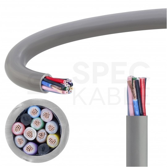 Kabel sterowniczy BiT LIYY 10x0,5mm2 szary 300/300V olejoodporny linka Bitner