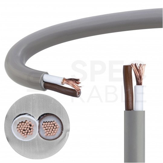 Kabel sterowniczy BiT LIYY 2x0,5mm2 szary 300/300V olejoodporny linka Bitner