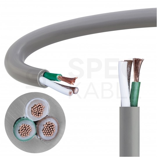 Kabel sterowniczy BiT LIYY 3x0,75mm2 szary 300/300V olejoodporny linka Bitner