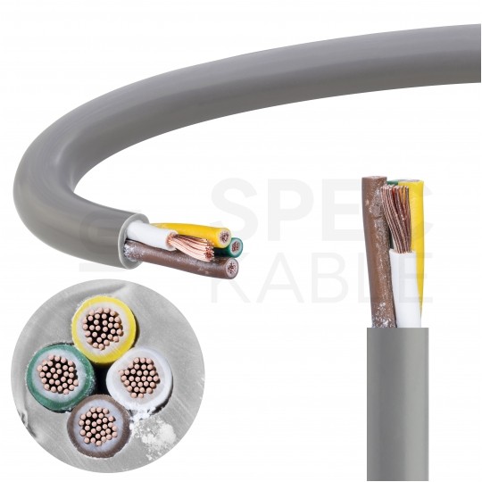 Kabel sterowniczy BiT LIYY 4x0,75mm2 szary 300/300V olejoodporny linka Bitner