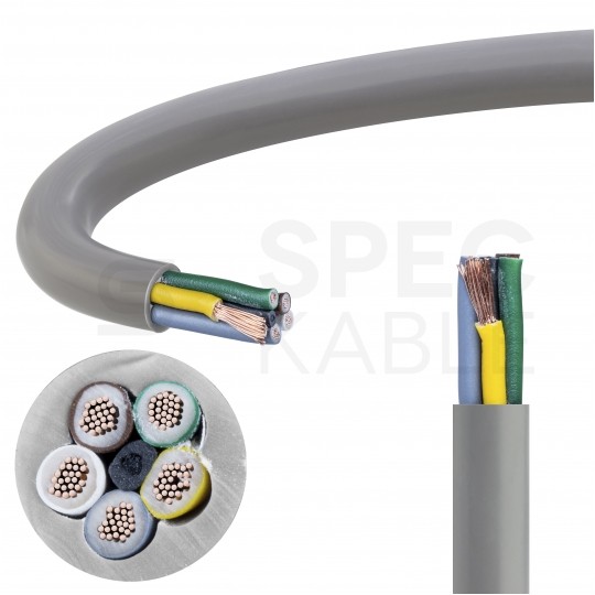 Kabel sterowniczy BiT LIYY 5x0,75mm2 szary 300/300V olejoodporny linka Bitner