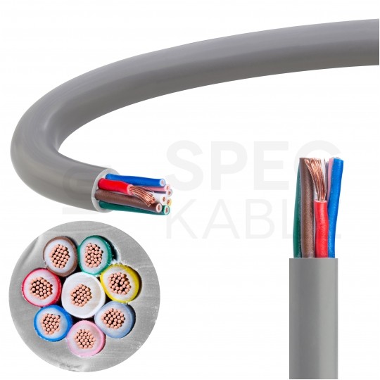 Kabel sterowniczy BiT LIYY 8x0,5mm2 szary 300/300V olejoodporny linka Bitner
