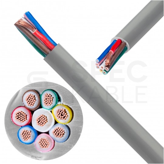 Kabel sterowniczy BiT LIYY 8x0,75mm2 szary 300/300V olejoodporny linka Bitner