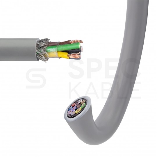 Kabel sterowniczy ELITRONIC-CY LIYCY 12x0,14mm2 szary 250/350V ekranowany olejoodporny linka TKD
