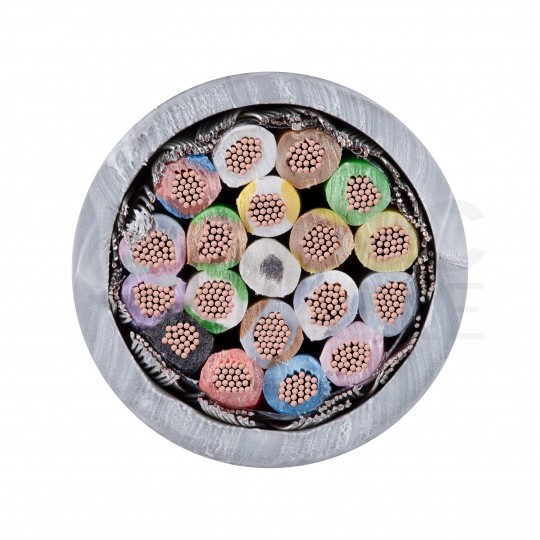 Kabel sterowniczy ELITRONIC-CY LIYCY 18x0,75mm2 szary 250/500V ekranowany olejoodporny linka TKD