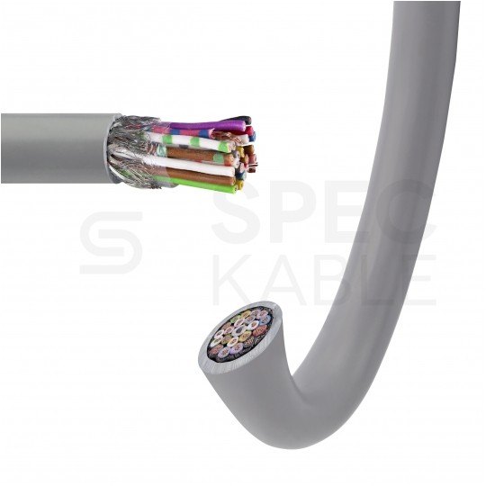 Kabel sterowniczy ELITRONIC-CY LIYCY 20x0,5mm2 szary 250/500V ekranowany olejoodporny linka TKD