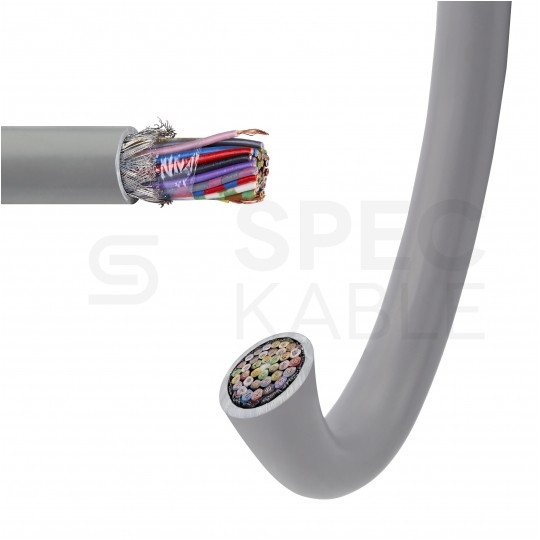 Kabel sterowniczy ELITRONIC-CY LIYCY 36x0,25mm2 szary 250/500V ekranowany olejoodporny linka TKD